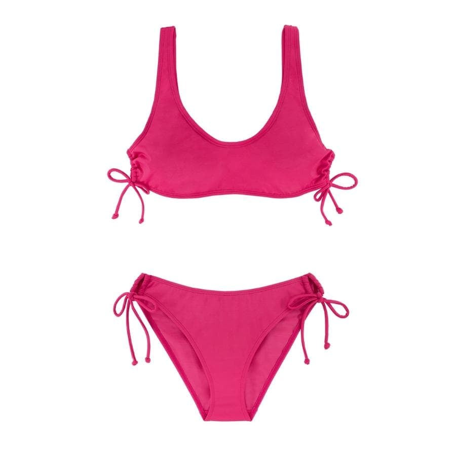 conjunto bikini tipo top sin aros, yadua de dorina.