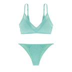 conjunto bikini tipo top sin aros, torca de dorina.