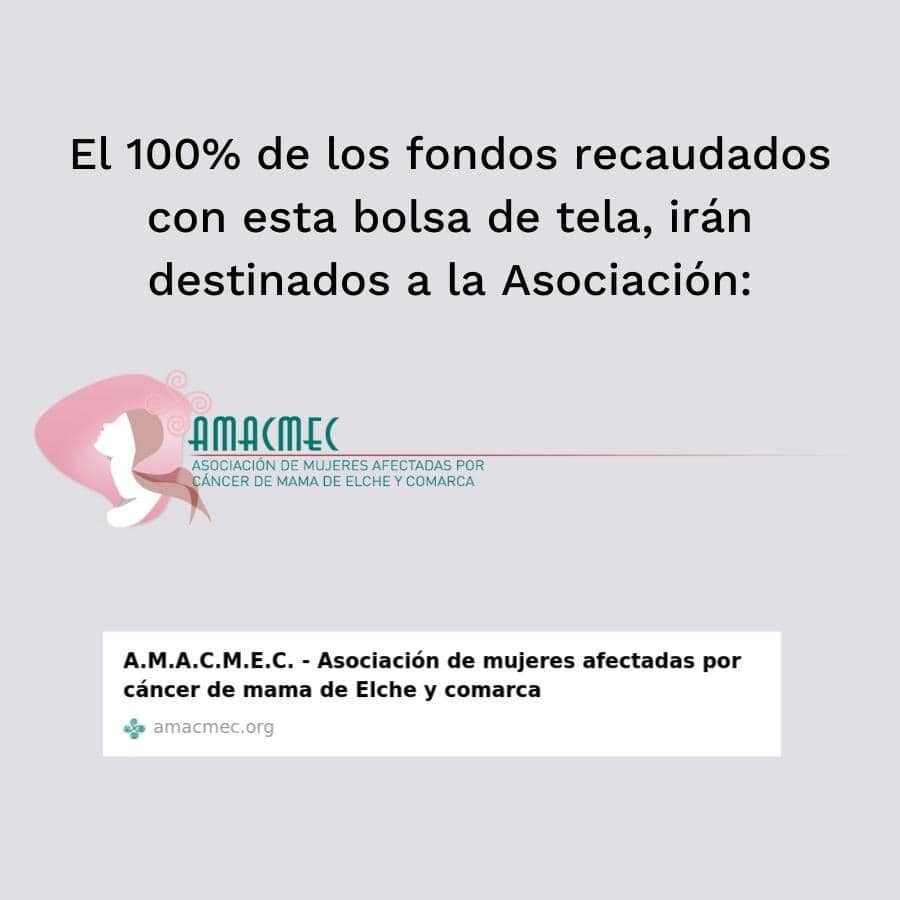 tote bag singular contra el cancer de mama.