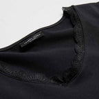camiseta interior manga larga algodón y encaje de ysabel mora.