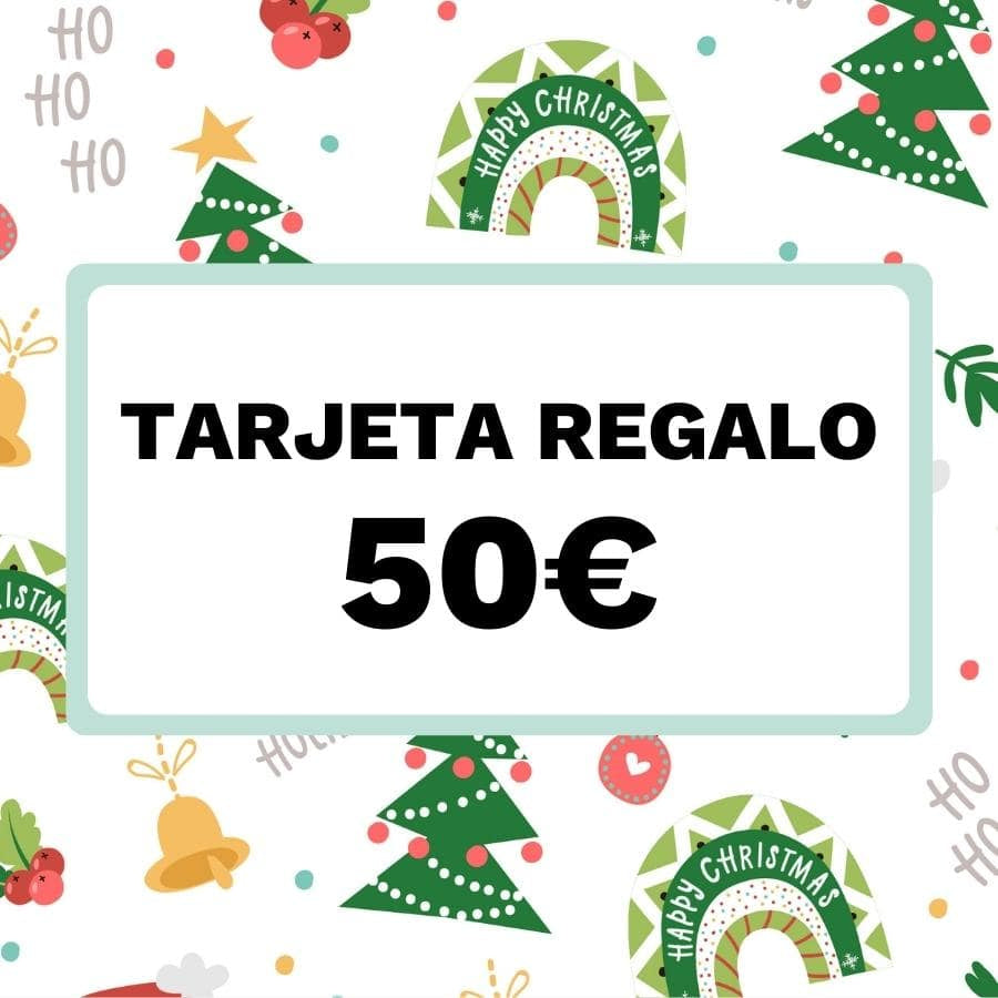 tarjeta regalo navideña 50 euros, singular.