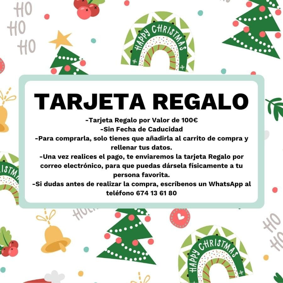 tarjeta regalo navideña 100 euros, singular.