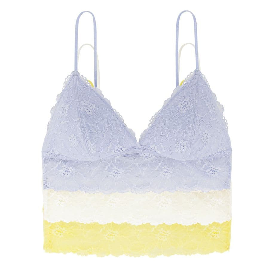 packx3 bralette sin aros y relleno fino, leah de dorina.