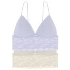 packx2 bralette encaje sin aro y relleno, crystal de dorina.