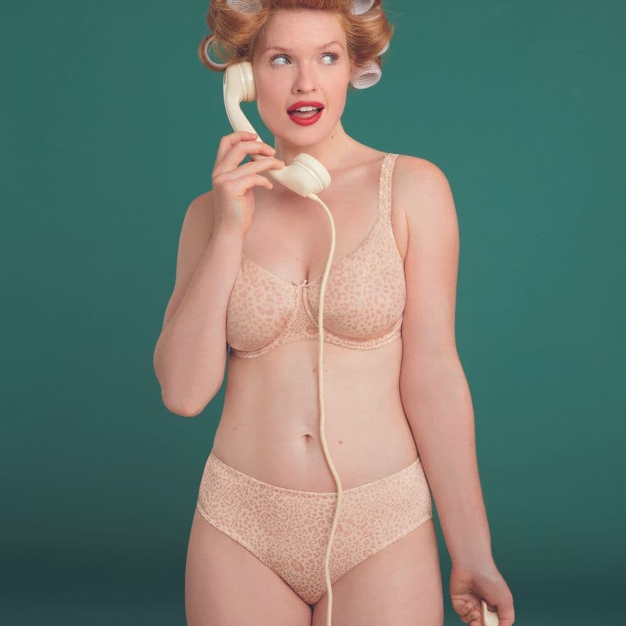Printed high-waisted briefs, Joy by Rosa Faia.