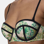 tropical print bandeau bikini top, mokolo by dorina.