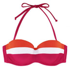 copa bikini sin tirantes tricolor, lawaki de dorina.