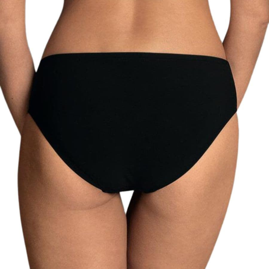 braga bikini de talle alto básica negra de rosa faia.