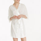 bata de novia crepe con lunares, promise bridal.
