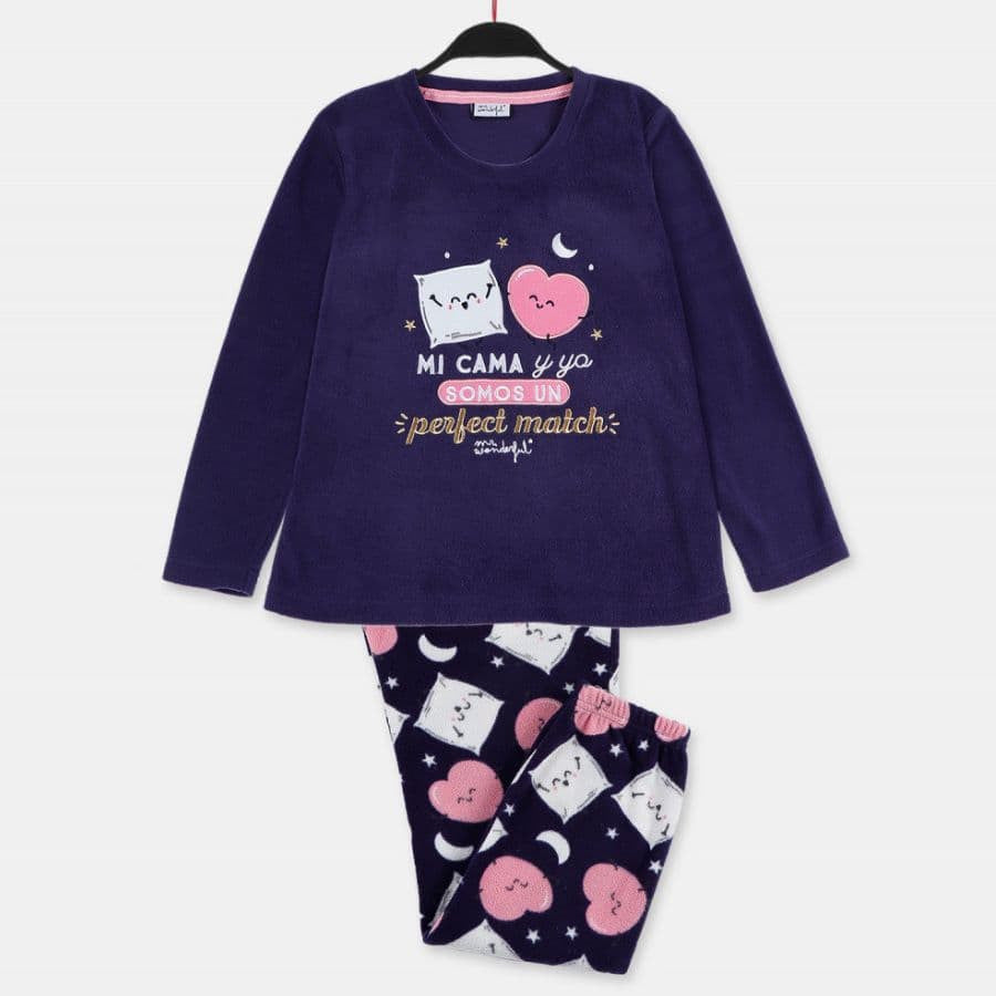 Girls' fleece pyjamas, "my bed and I". Mr. Wonderful.