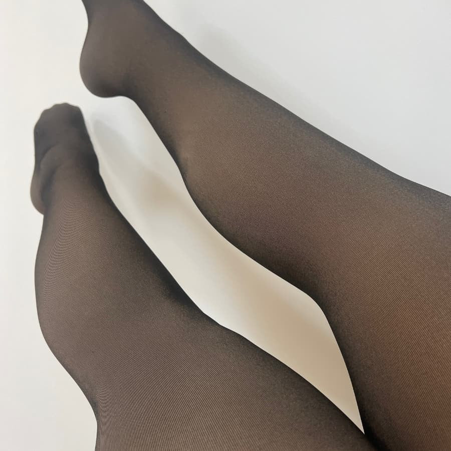Thermal tights with sheer effect, unique.