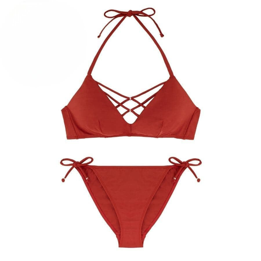 conjunto bikini escote cruzado, mansour de dorina.