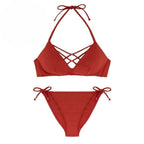 conjunto bikini escote cruzado, mansour de dorina.