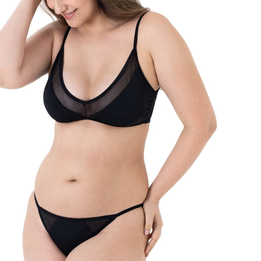 conjunto bikini tipo top sin aros, torca de dorina.