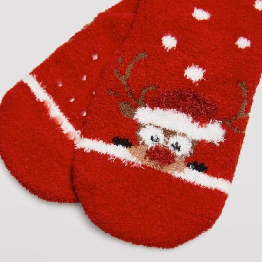 Calcetines bebé antideslizantes, especial navidad, ysabel mora.