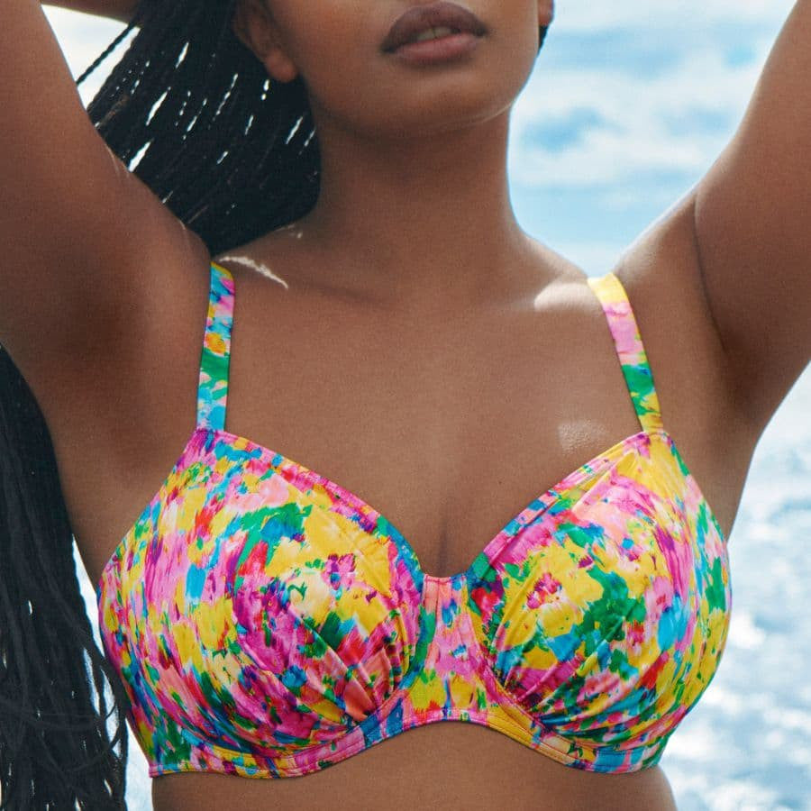 Copa bikini reductora estampada, ubud de primadonna swim.