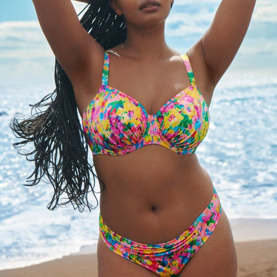 Copa bikini reductora estampada, ubud de primadonna swim.