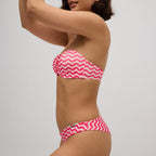 Conjunto bikini bandeau, copa b, push up, mahé, ysabel mora.