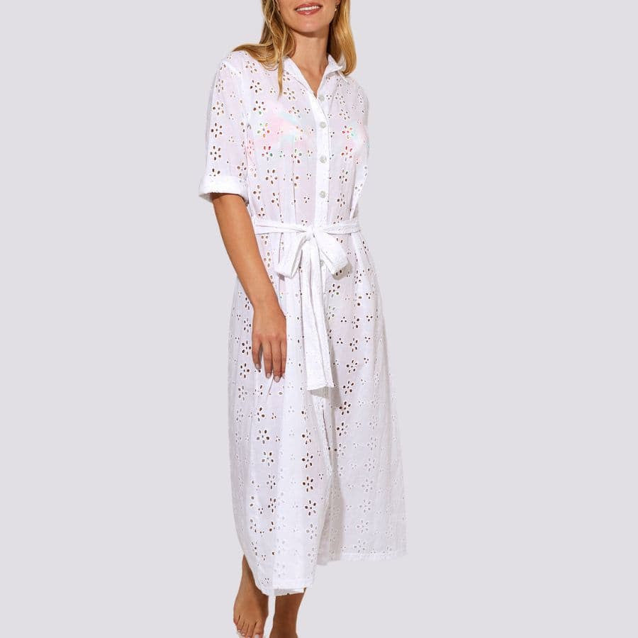 Vestido camisero corte midi, promise.