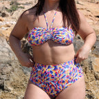 Braga bikini talle alto estampada, efecto moldeador, singular swim.