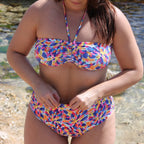 Copa bikini bandeau estampada, singular swim.