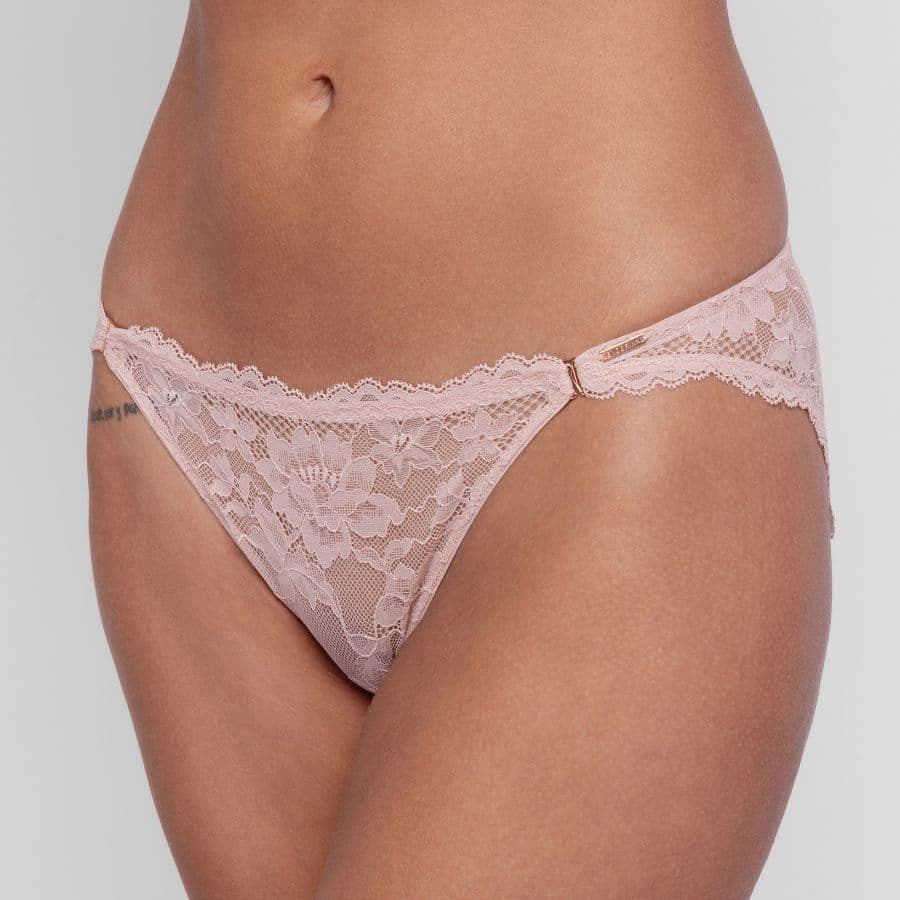 Dorina Emory floral lace midi briefs.