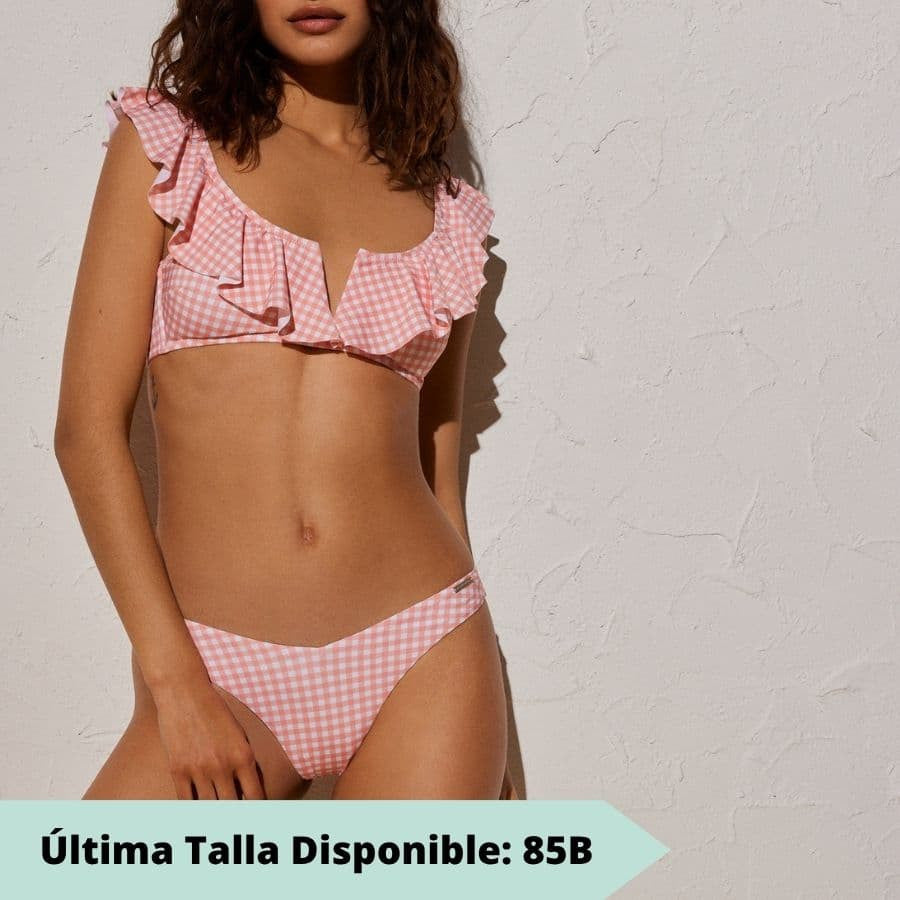 conjunto bikini vichy sin aros, copa b de ysabel mora.
