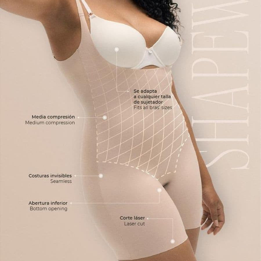 Body reductor invisible, corte pantalón, ysabel mora.