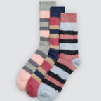 Packx3 calcetines calentitos rayas, ysabel mora.
