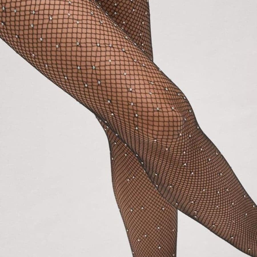 panty rejilla con brillantitos, ysabel mora.
