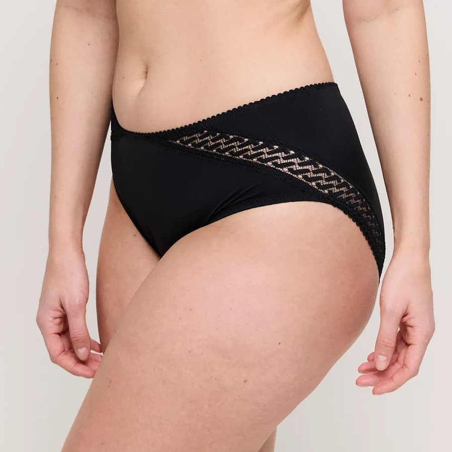 high-waisted briefs, microfiber and Montara lace by Primadonna.
