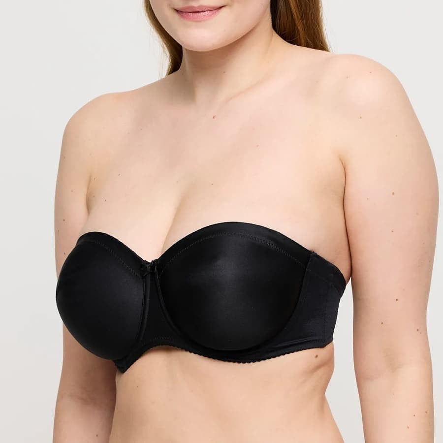 sujetador reductor sin tirantes, satin de primadonna.