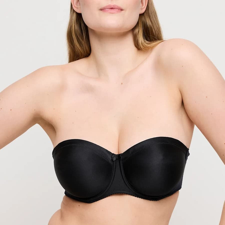 sujetador reductor sin tirantes, satin de primadonna.