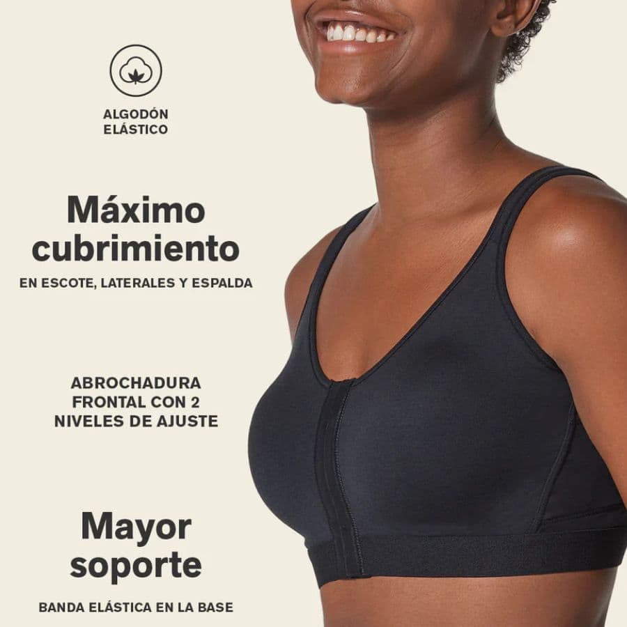 Sujetador corrector de postura, algodón elástico de leonisa.