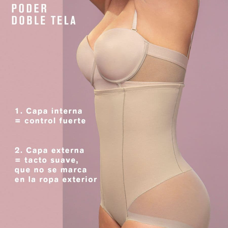 Faja braga de compresión fuerte, levanta glúteos de leonisa.