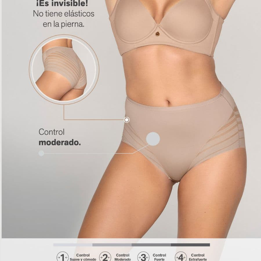 Faja corte braga con control medio de abdomen de leonisa