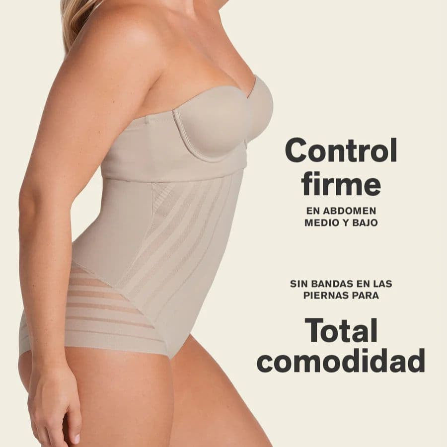 Faja braga de compresión fuerte abdomen de leonisa.