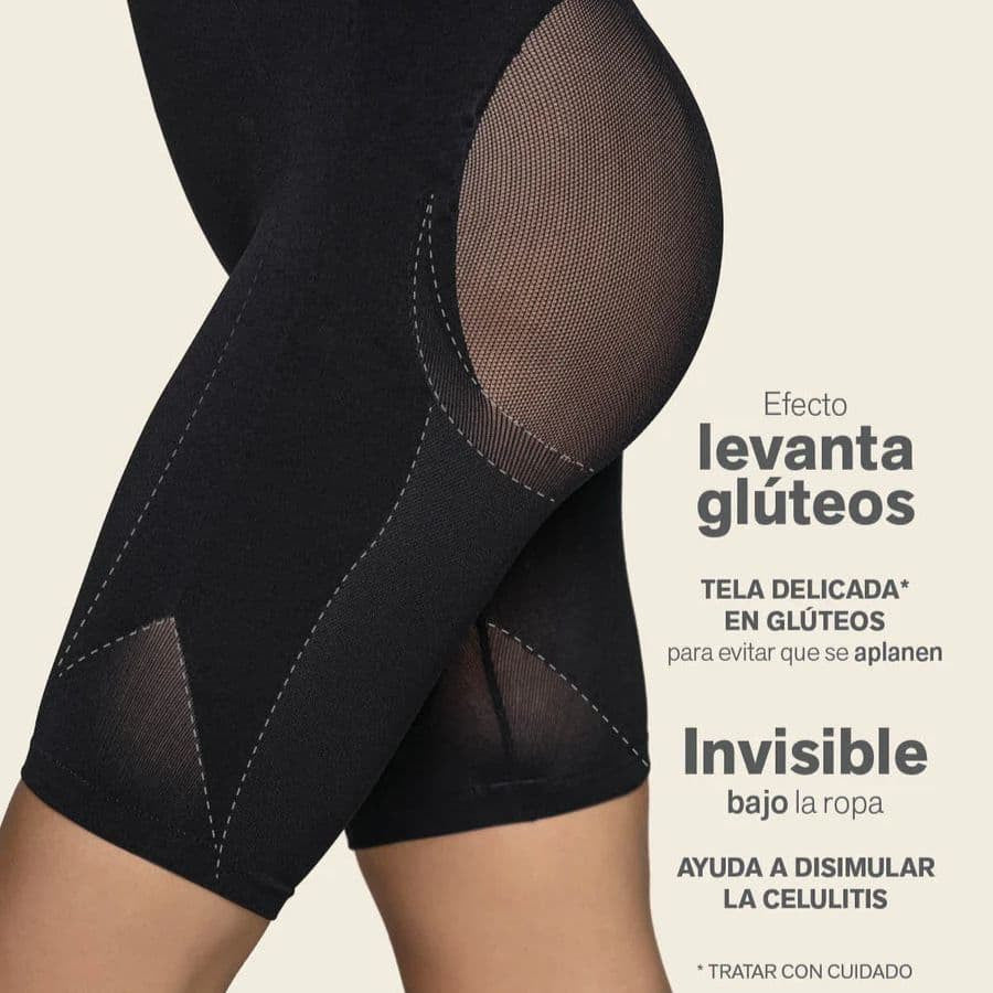 Faja pantalón control abdomen y levanta glúteos de leonisa.