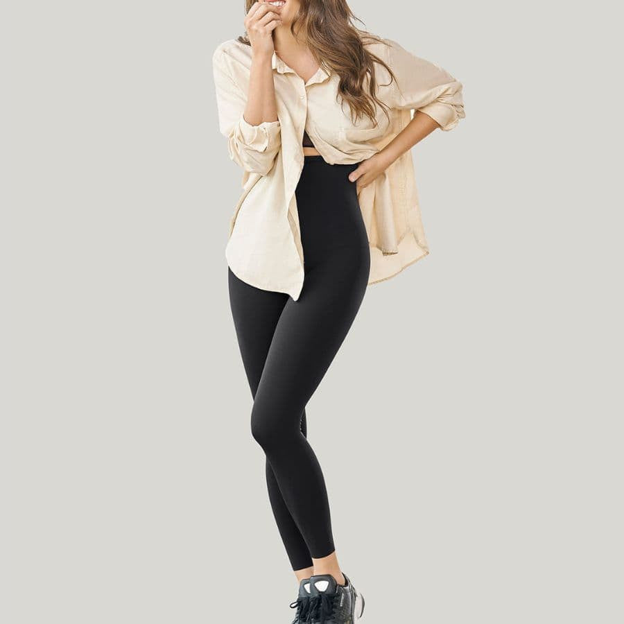 Legging talle alto con control abdomen y piernas de leonisa.