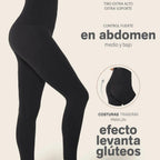 Legging talle alto con control abdomen y piernas de leonisa.