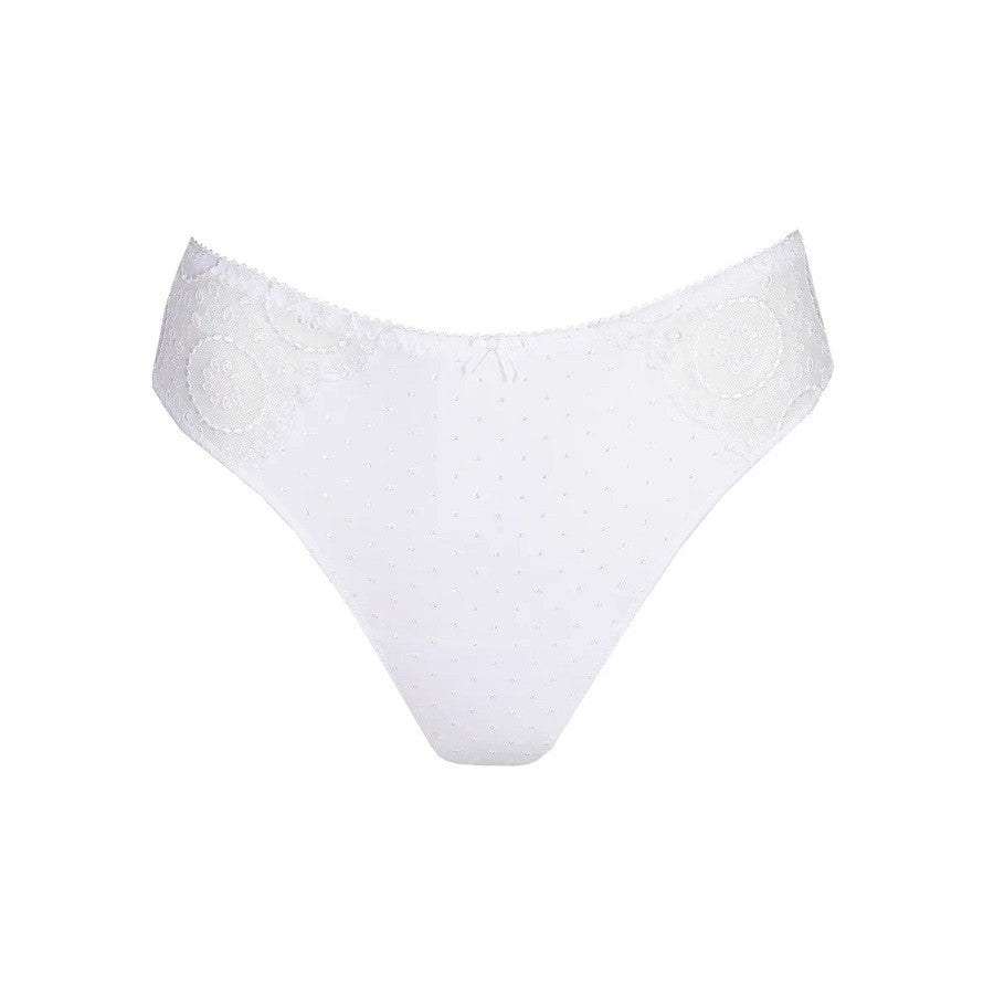 Embroidered lace thong, or a Primadonna one.