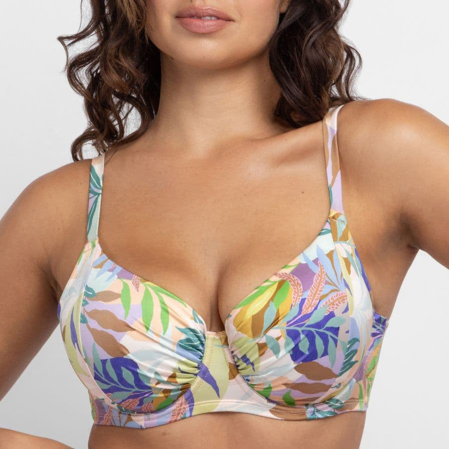 Copa bikini estampada con relleno fino, bahia de dorina.
