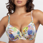 Copa bikini estampada con relleno fino, bahia de dorina.