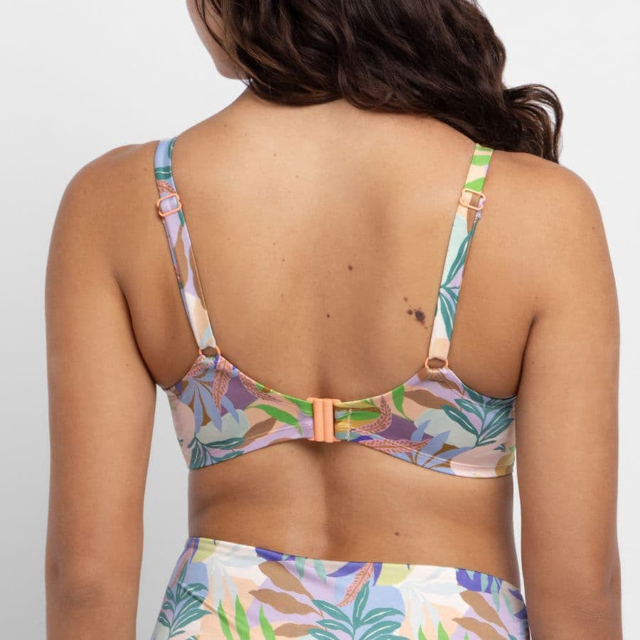 Copa bikini estampada con relleno fino, bahia de dorina.
