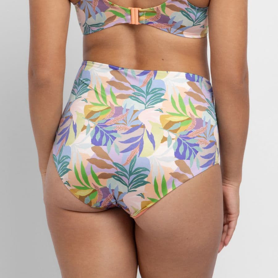 Braga bikini de talle alto estampada, bahia de dorina.