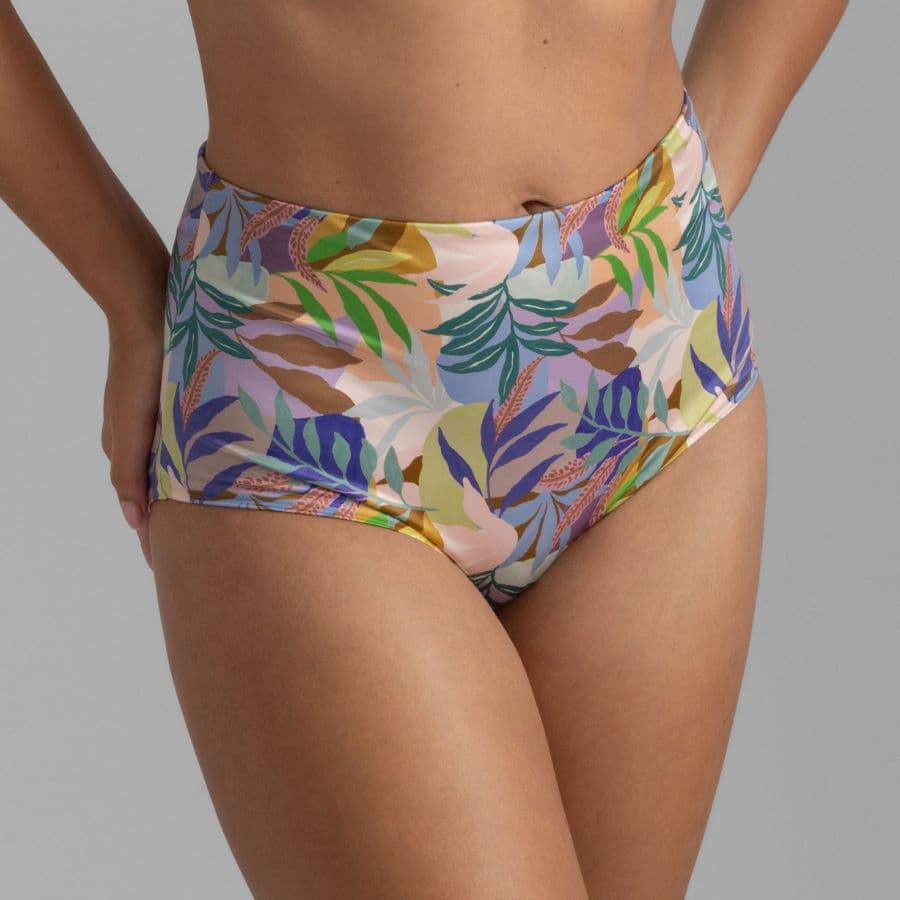 Braga bikini de talle alto estampada, bahia de dorina.