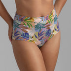 Braga bikini de talle alto estampada, bahia de dorina.