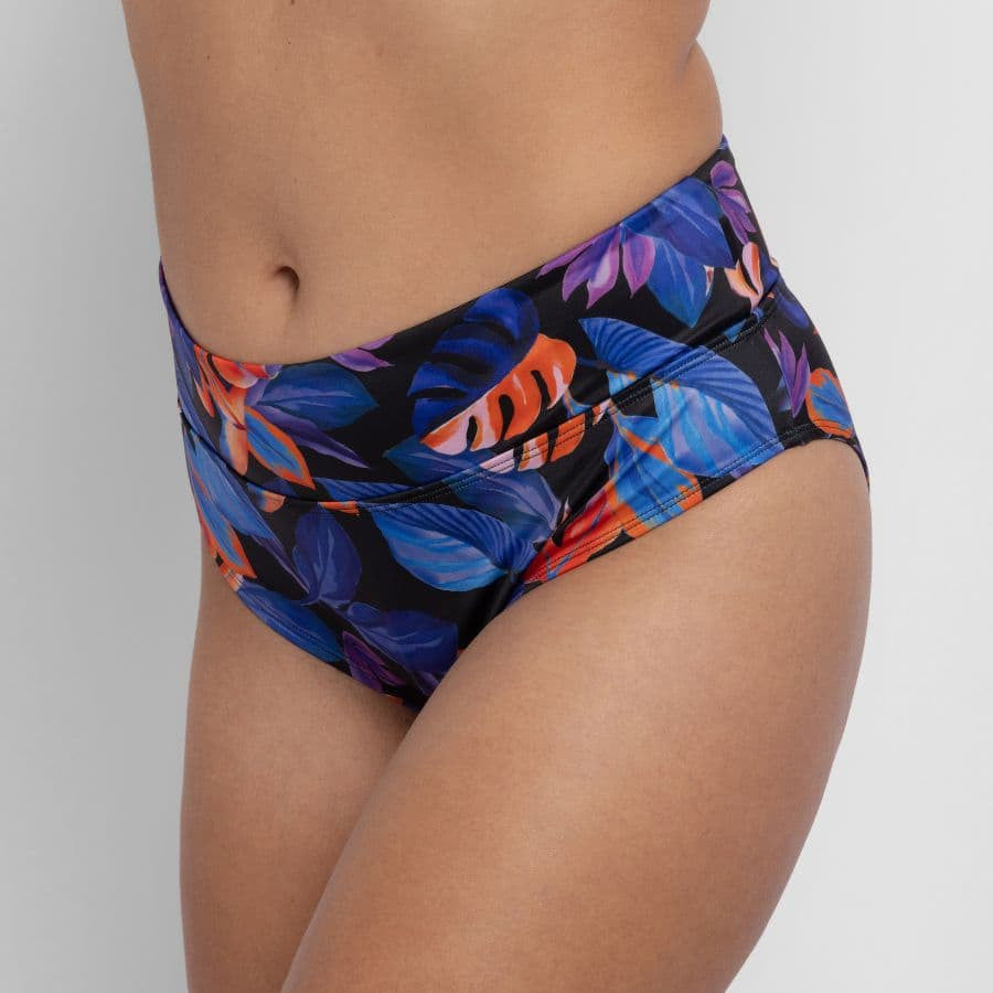Braga bikini de talle alto estampada, vybe de dorina.