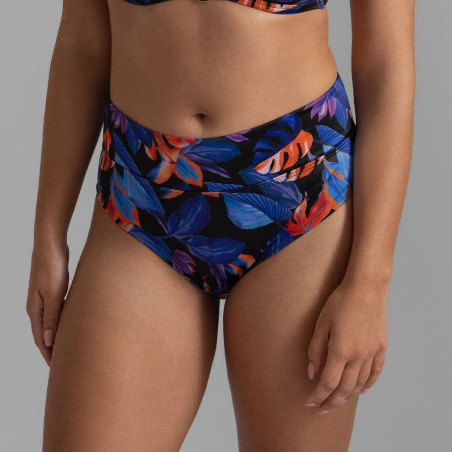 Braga bikini de talle alto estampada, vybe de dorina.