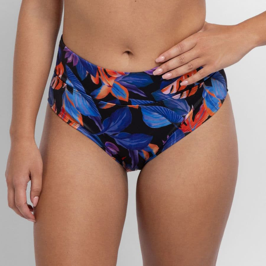 Braga bikini de talle alto estampada, vybe de dorina.